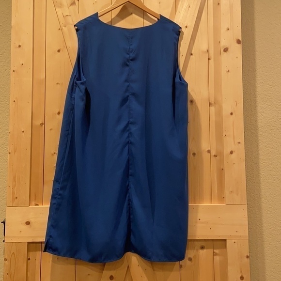 Andree by Unit Blue Dress Scalloped Neck Sheath Dress Size 1x - Picture 3 of 8